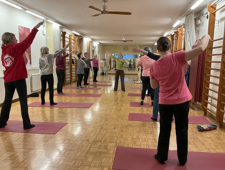 Manos abiertas formando un círculo en gesto de grupo y conexión colectiva